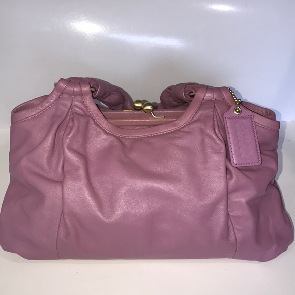 Coach Handbags - Coach Lavender Parker Kisslock Satchel